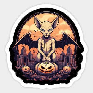Sphynx Cat Halloween, Cat Lover Sticker